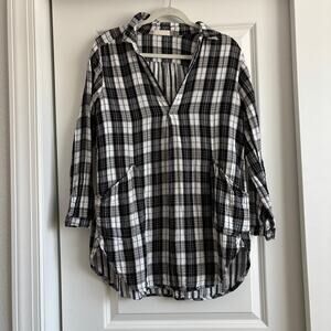 CP SHADES Teton Tunic Top Plaid Sz XS 798-085 Cotton Western Closet Staple